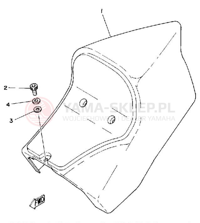 Schemat "siedzenie" do Yamaha TZ125G