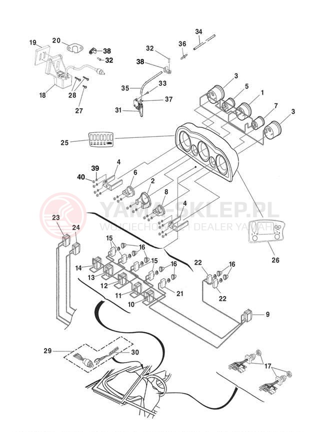 Schemat "układ elektryczny" do Yamaha SX230 SRT1000AE