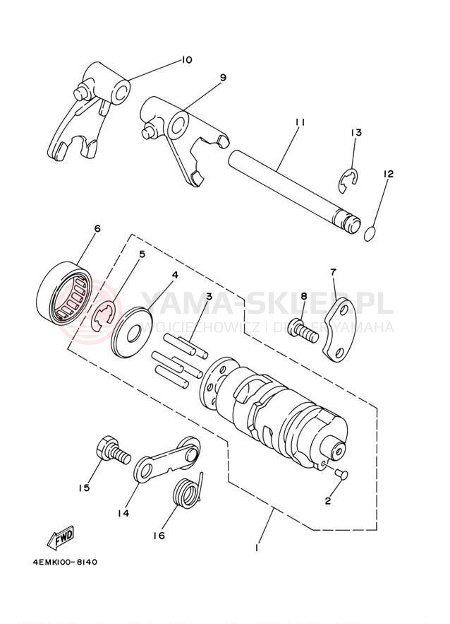 Schemat "Wodziki, automat" do Yamaha RAPTOR 80 YFM80RT