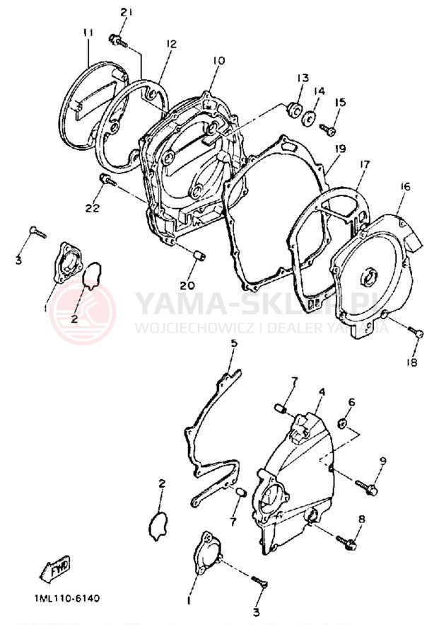 Schemat "Pokrywa silnika" do Yamaha FZ750SC/FZ750S