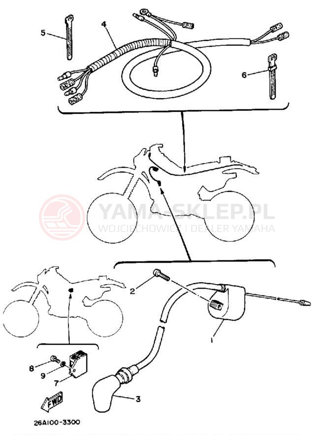 Schemat "układ elektryczny" do Yamaha IT490L