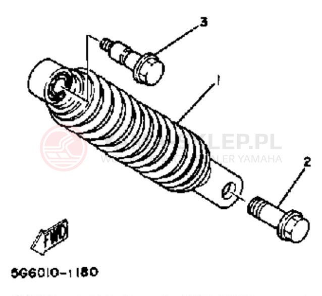 Schemat "zawieszenie tył" do Yamaha CV80L