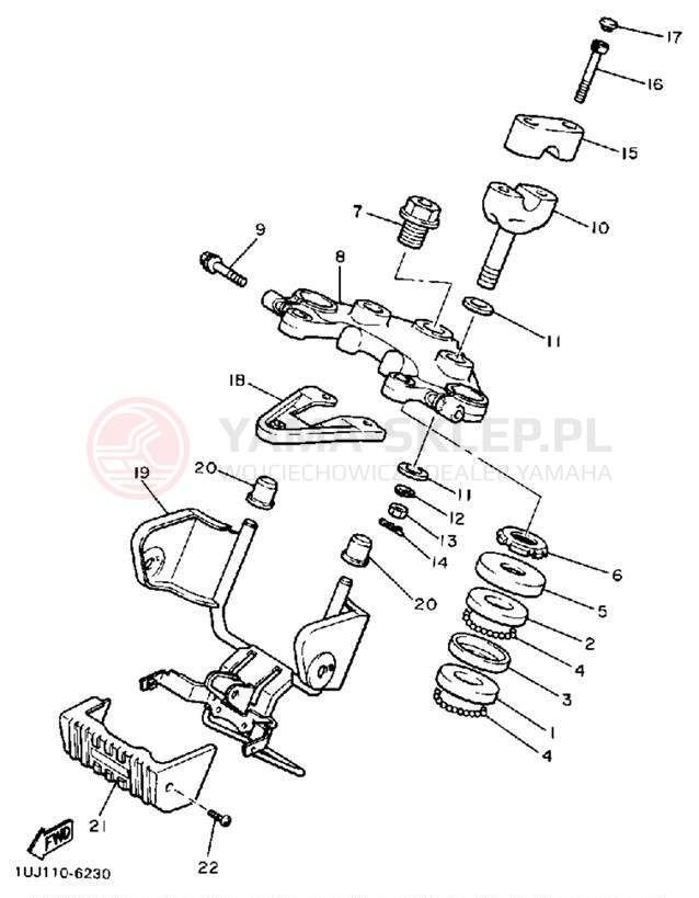 Schemat "Półki zawieszenia" do Yamaha RADIAN YX600W/YX600WC