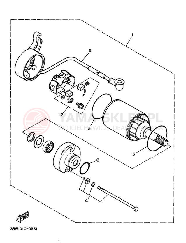Schemat "rozrusznik" do Yamaha SEROW XT225J/XT225JC