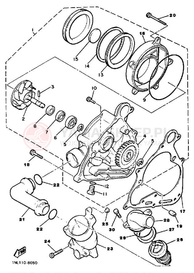 Schemat "Pompa wody" do Yamaha XVZ13DSC/XVZ13DS