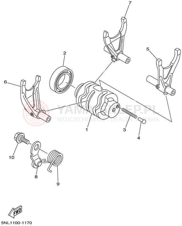 Schemat "Wodziki, automat" do Yamaha WR250F WR250FN