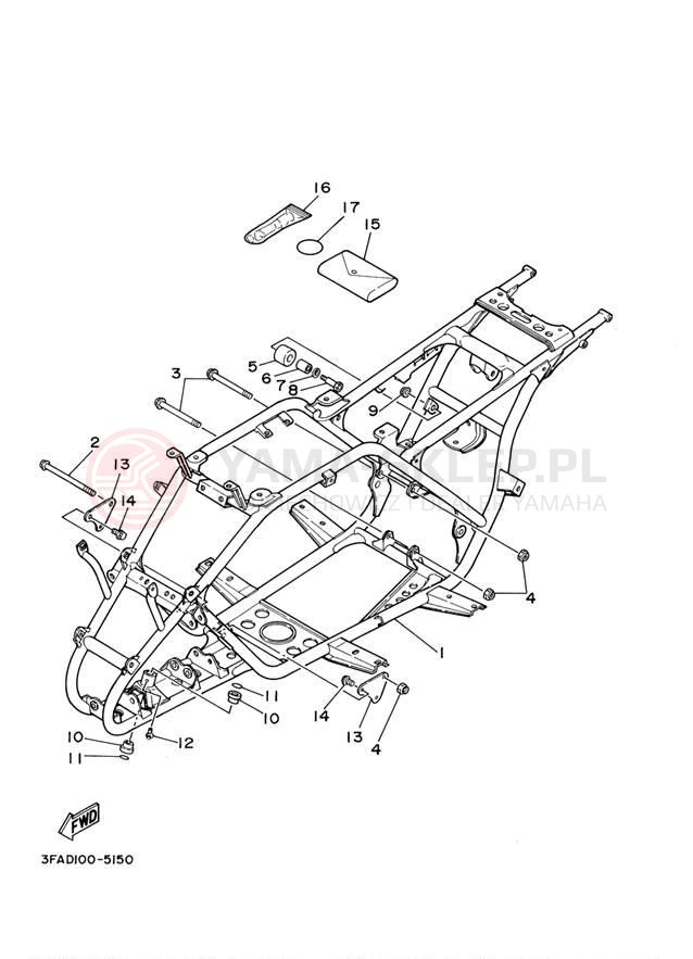 Schemat "rama" do Yamaha BREEZE YFA1M/YFA1MC