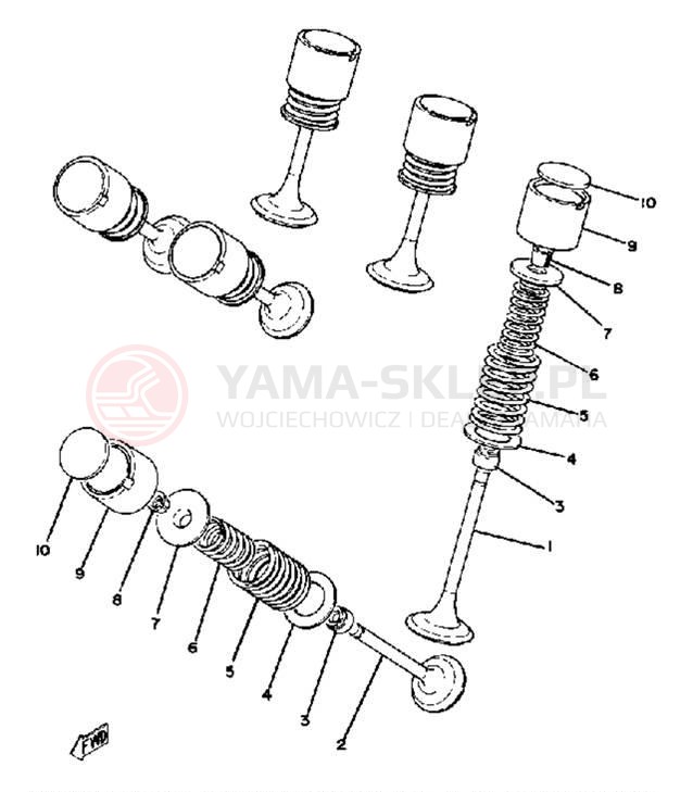 Schemat "zawory" do Yamaha XS750SE-31