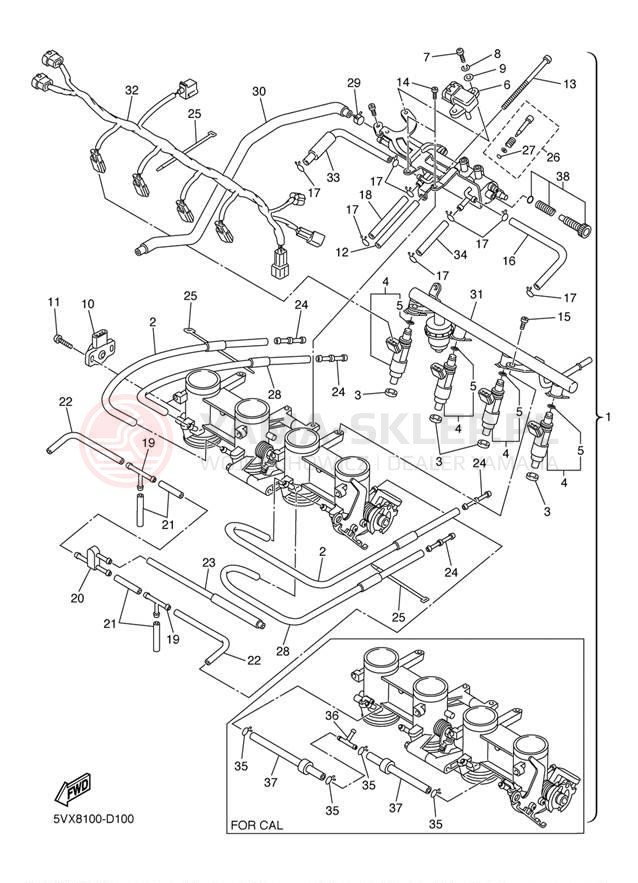 Schemat "Wtrysk paliwa" do Yamaha FZ-6 FZS6V/FZS6VC