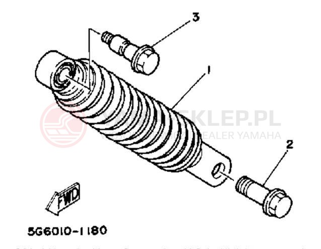 Schemat "zawieszenie tył" do Yamaha RIVA 80 CV80N