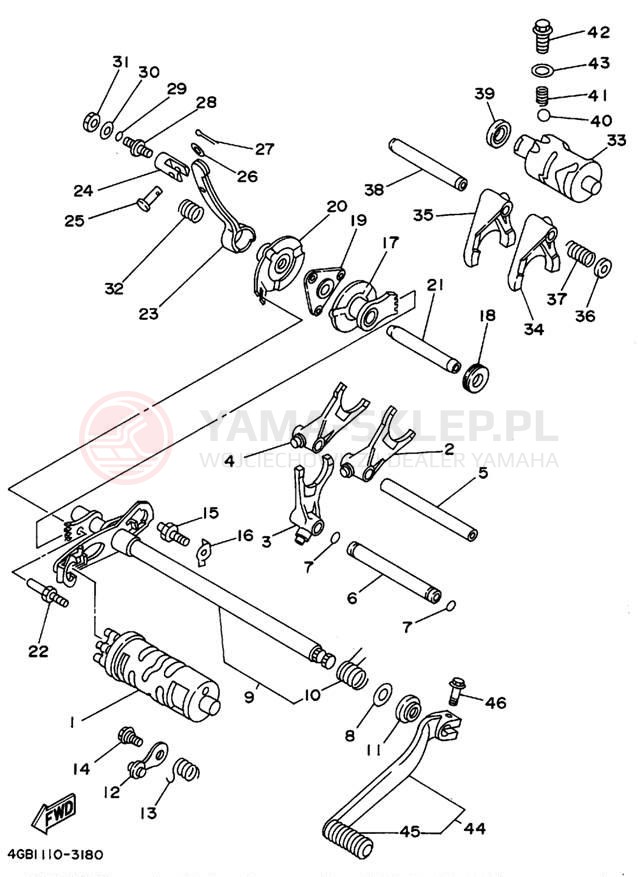 Schemat "Wodziki, automat" do Yamaha KODIAK 4WD YFM400FWF_