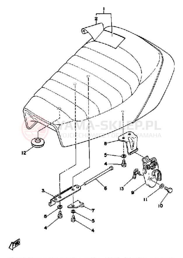 Schemat "siedzenie" do Yamaha GT80G