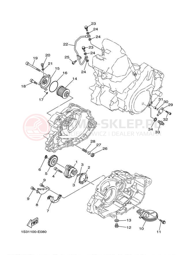 Schemat "Pompa olejowa" do Yamaha RAPTOR 700 YFM70RW