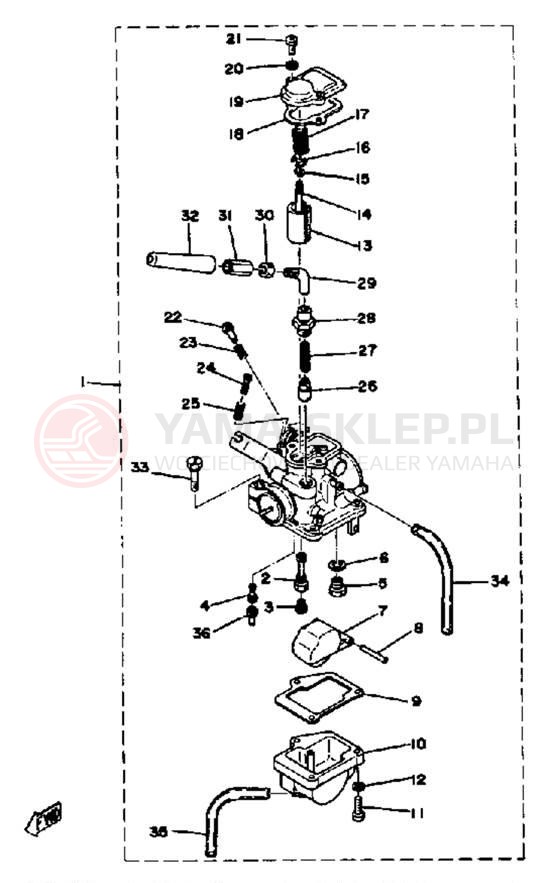 Schemat "Gaźnik" do Yamaha LB802AE