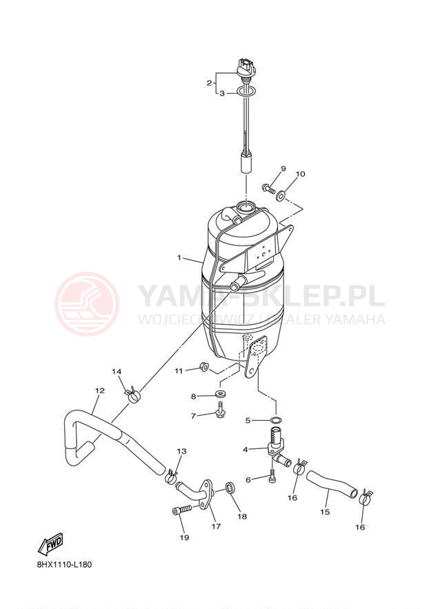 Schemat "Miska olejowa" do Yamaha RS VECTOR RS90PDB/RS90PDL