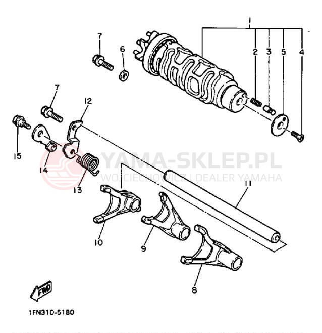 Schemat "Wodziki, automat" do Yamaha FZ700TC/FZ700T
