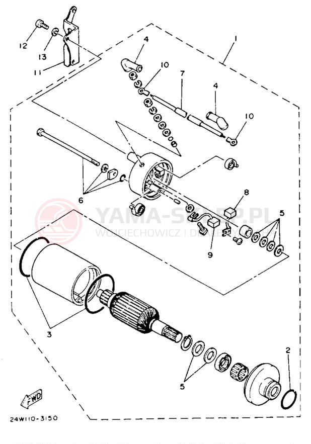 Schemat "rozrusznik" do Yamaha YTM225DXL