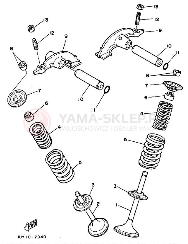 Schemat "zawory" do Yamaha WARRIOR YFM350XU