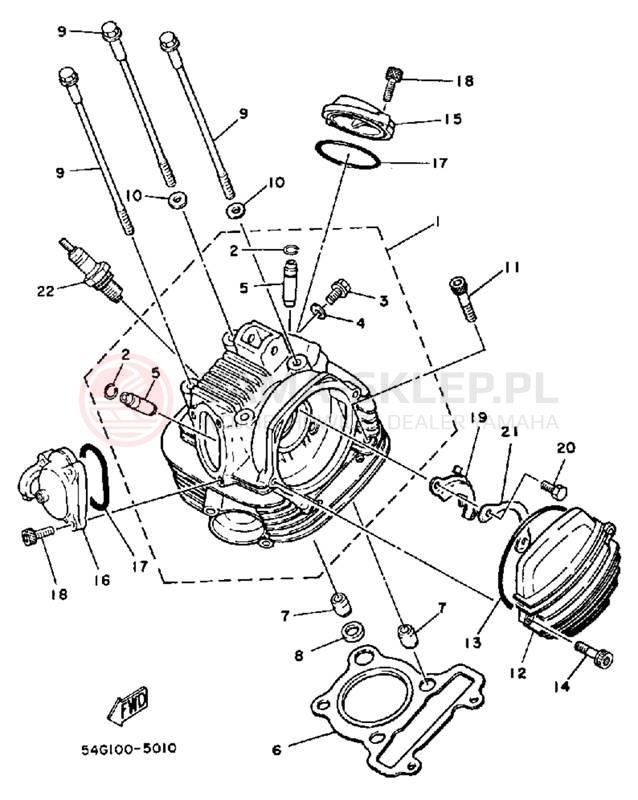 Schemat "głowica" do Yamaha BW200N