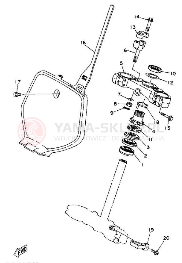 Schemat "Półki zawieszenia" do Yamaha YZ125D1