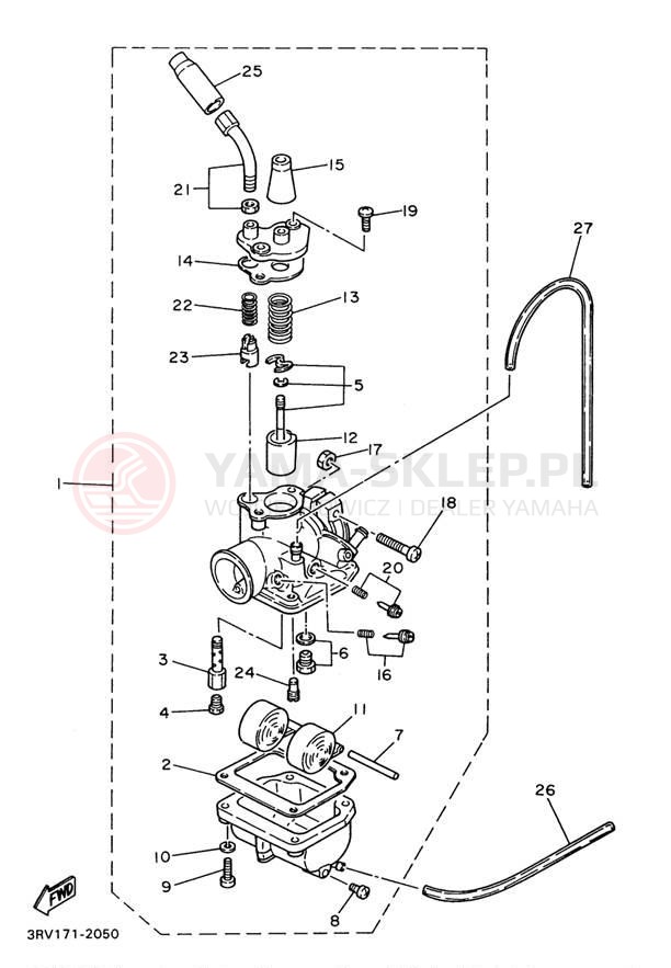 Schemat "Gaźnik" do Yamaha Y-ZINGER PW80J