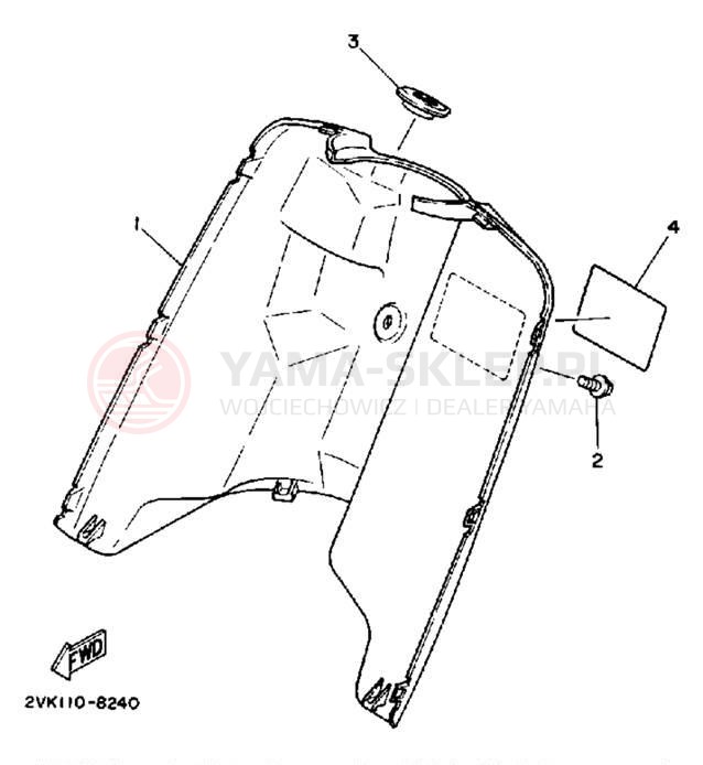 Schemat "Nadwozie przód" do Yamaha JOG CG50W