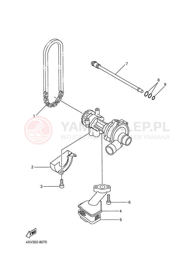 Schemat "Pompa olejowa" do Yamaha FZ1 FZS1000P/FZS1000PC