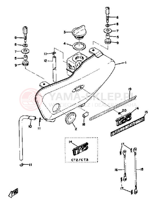 Schemat "Miska olejowa" do Yamaha AT3_CT3 AT2/CT2