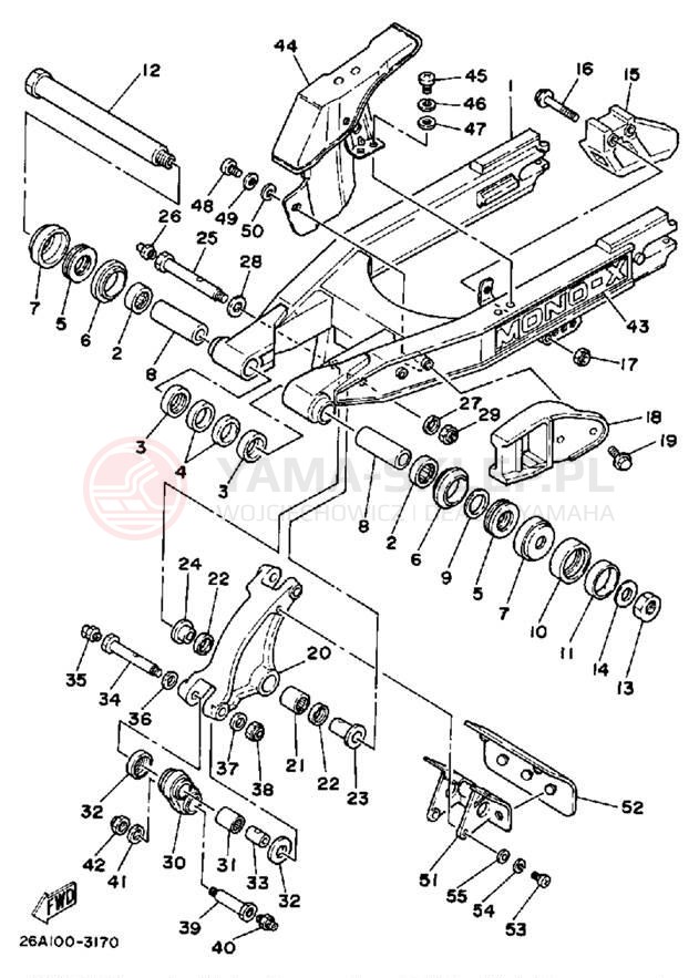 Schemat "wahacz" do Yamaha IT490L