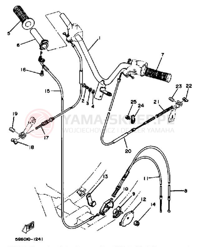 Schemat "Kierownica i osprzęt" do Yamaha CV80K