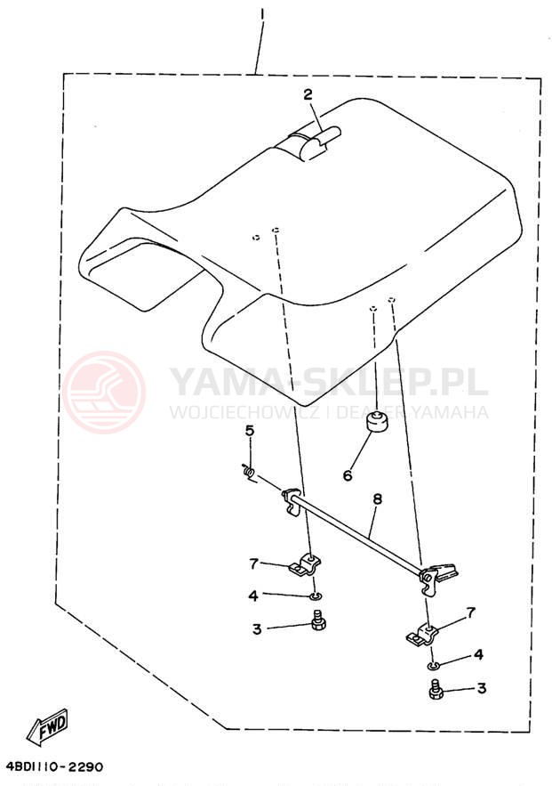 Schemat "siedzenie" do Yamaha YFB250G_MNH