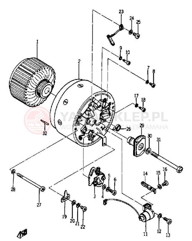Schemat "prądnica" do Yamaha YA6