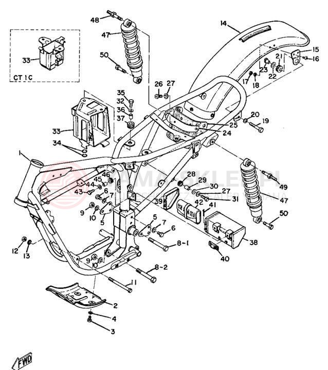 Schemat "rama" do Yamaha AT1C/CT1C/AT1MX