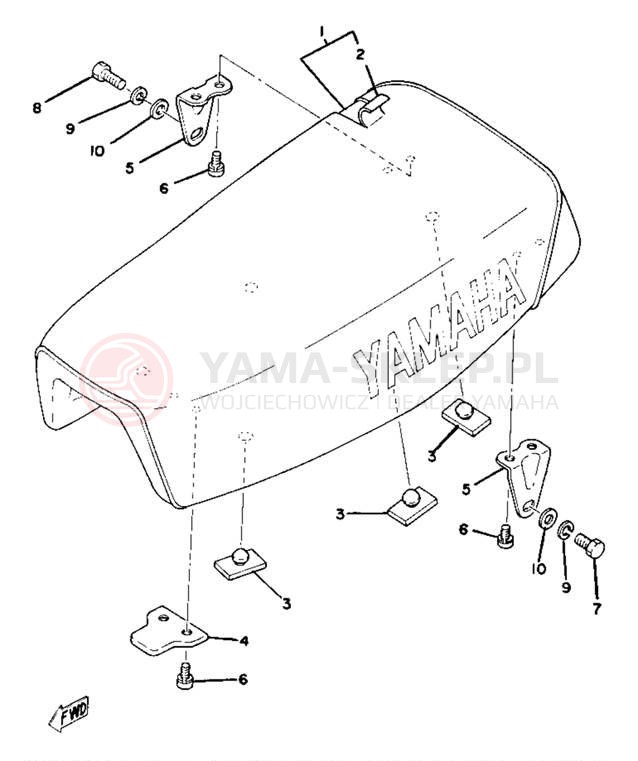 Schemat "siedzenie" do Yamaha YZ80D