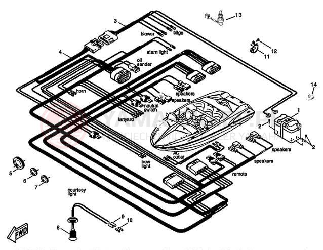 Schemat "układ elektryczny" do Yamaha XR1800 XRT1200Z