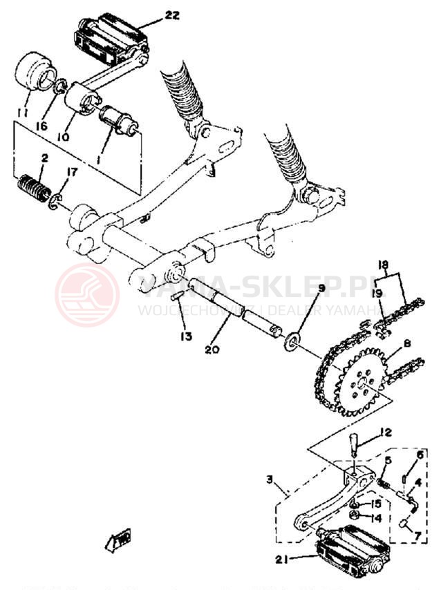 Schemat "Wał korbowy" do Yamaha LB50PH