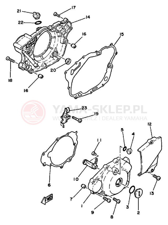 Schemat "Pokrywa silnika" do Yamaha SRX250TC/SRX250T