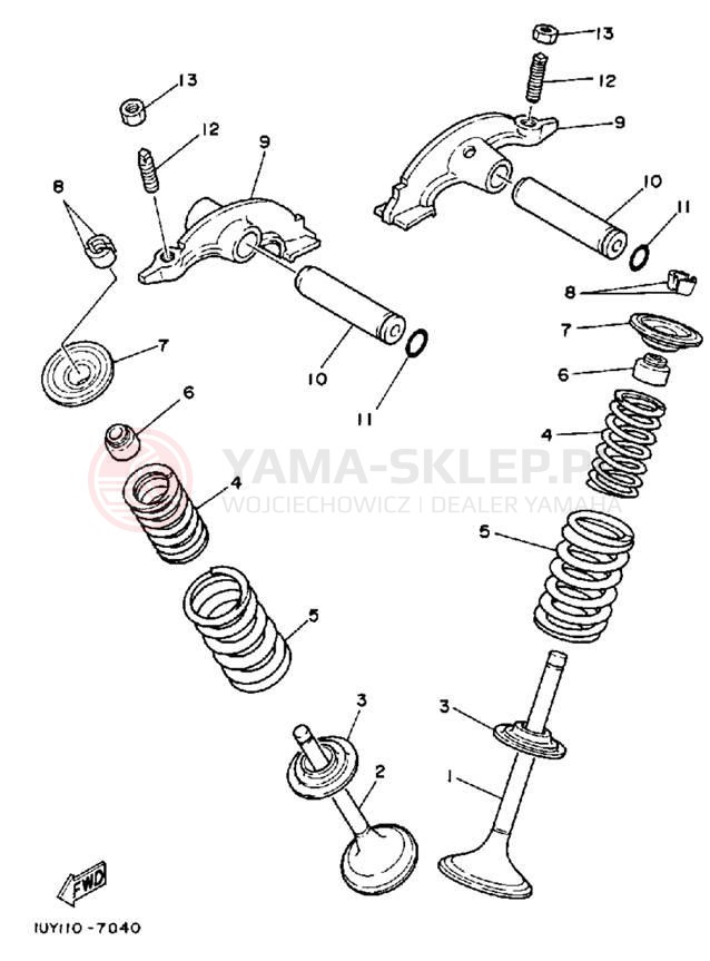Schemat "zawory" do Yamaha BIG BEAR 4WD YFM350FWU