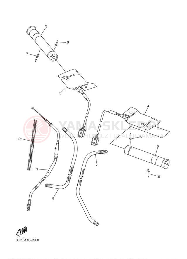 Schemat "Układ chlodzenia" do Yamaha PHAZER GT PZ50GTDW