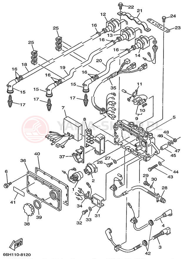 Schemat "układ elektryczny" do Yamaha EXCITER TWIN EXT1200W