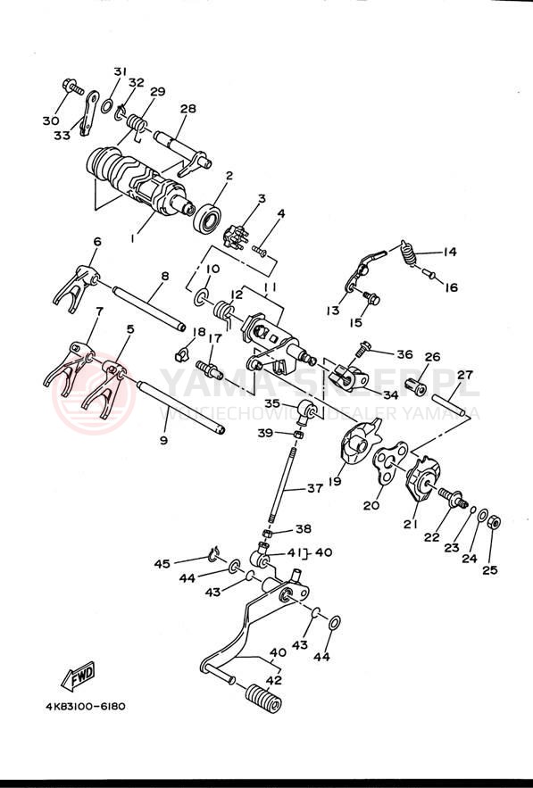 Schemat "Wodziki, automat" do Yamaha WOLVERINE 4WD YFM350FXH_