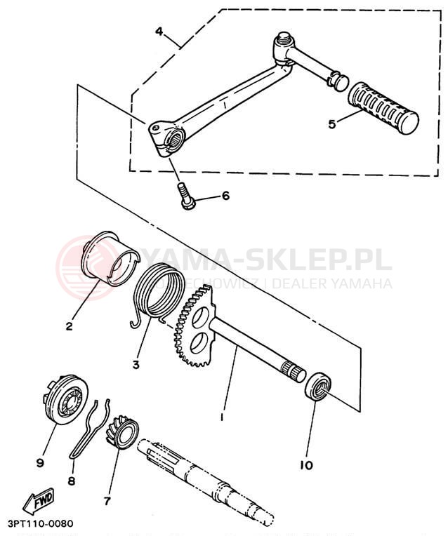 Schemat "rozrusznik" do Yamaha YZINGER PW50L1