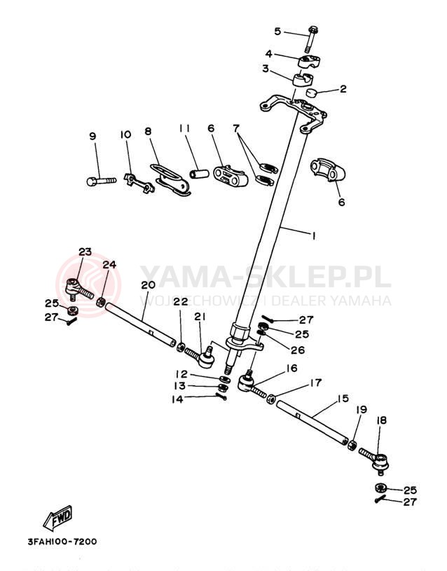 Schemat "Półki zawieszenia" do Yamaha BREEZE YFA1J