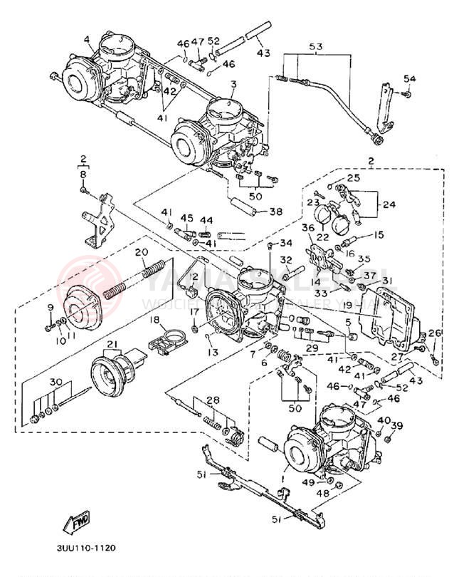 Schemat "Gaźnik" do Yamaha FZR600RFC