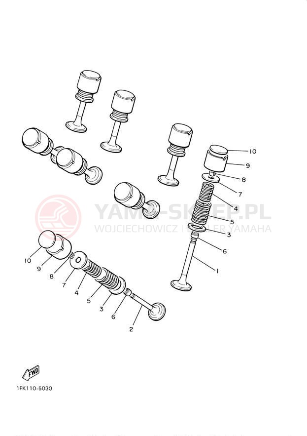 Schemat "zawory" do Yamaha V-MAX VMX12R/VMX12RC