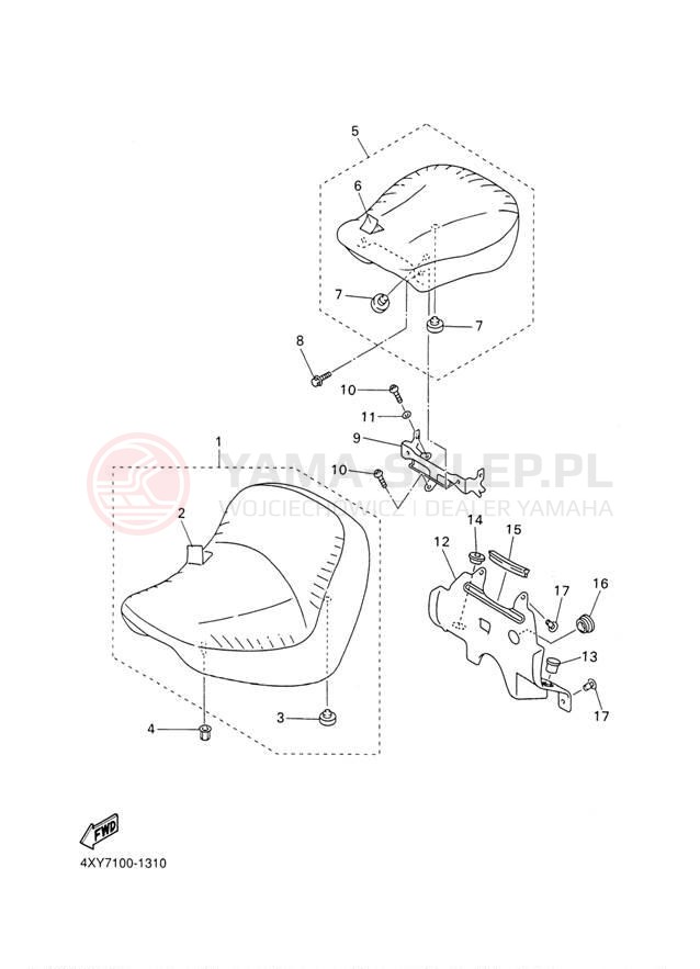 Schemat "siedzenie" do Yamaha VENTURE XVZ1300TFN/XVZ1300TFN