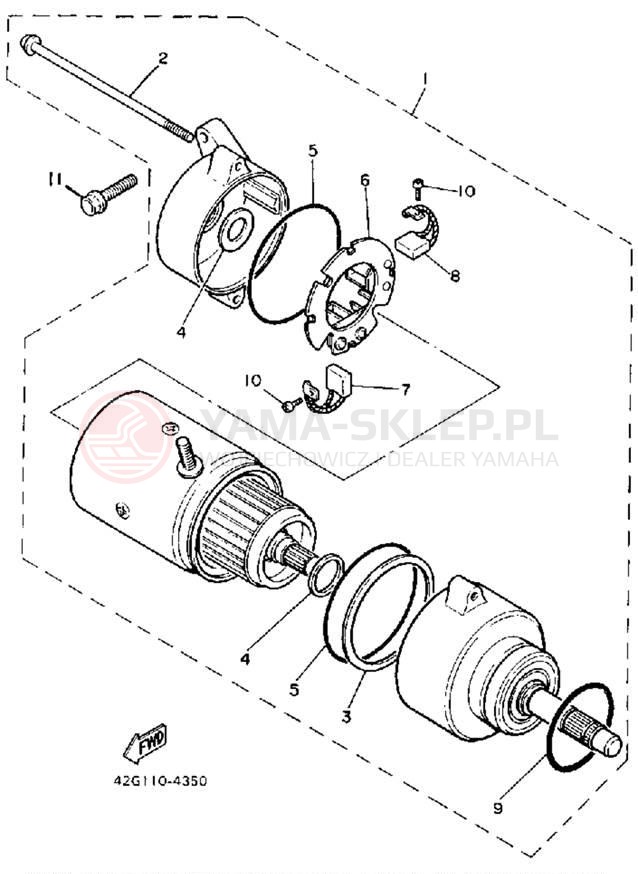 Schemat "rozrusznik" do Yamaha VIRAGO 700 XV700CTC/XV700CT