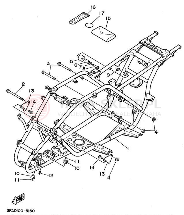 Schemat "rama" do Yamaha BREEZE YFA1G