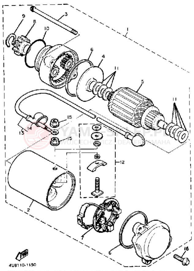 Schemat "rozrusznik" do Yamaha XJ550RK