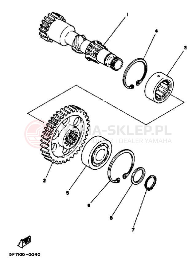Schemat "wałek" do Yamaha TZ250J